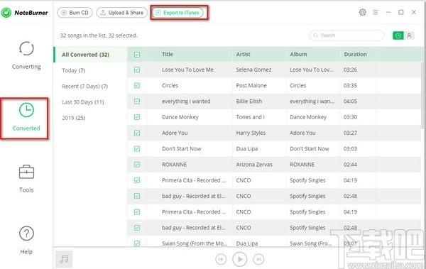 NoteBurner Spotify Music Converter下载,音乐格式转换工具,音频转换