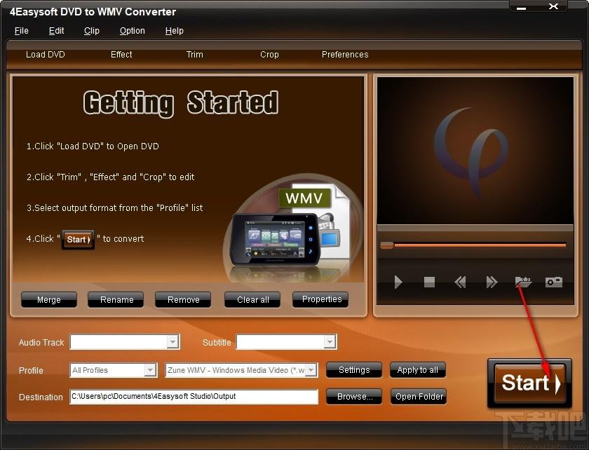 4Easysoft DVD to WMV Converter下载,DVD至WMV转换器,视频转换