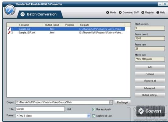 ThunderSoft Flash to HTML5 Converter下载,视频转换,flsh转换