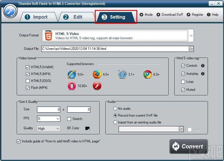 ThunderSoft Flash to HTML5 Converter下载,视频转换,flsh转换
