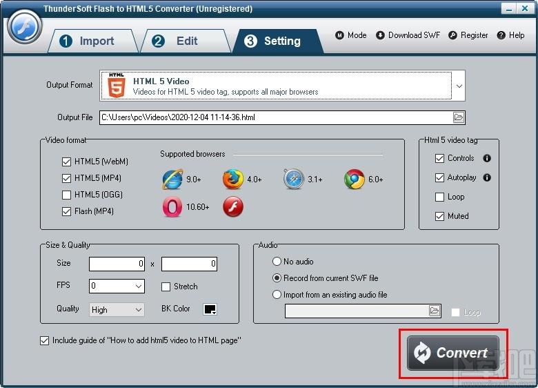 ThunderSoft Flash to HTML5 Converter下载,视频转换,flsh转换