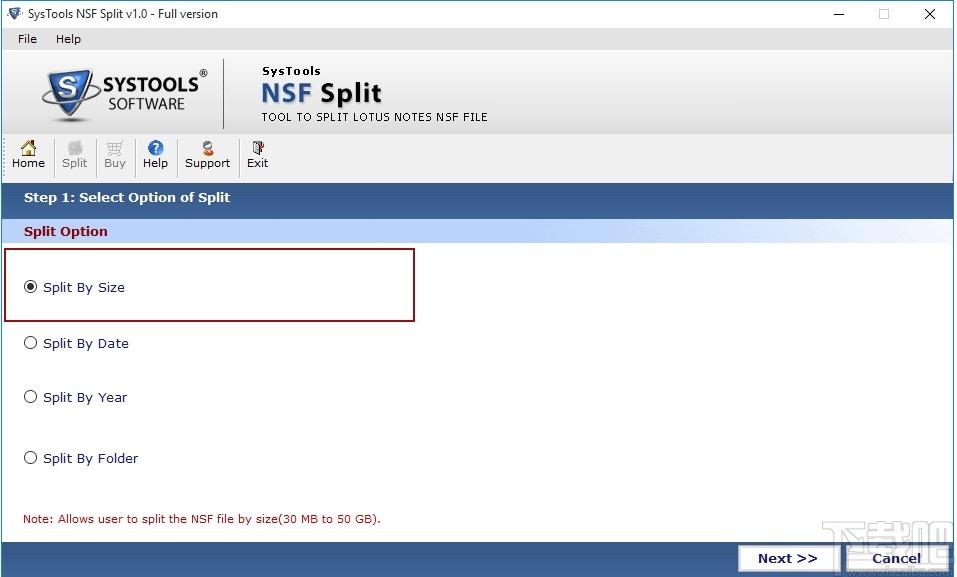 SysTools NSF Split下载,NSF文件分割软件,文件分割,文本分割