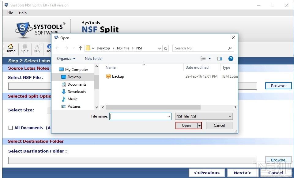 SysTools NSF Split下载,NSF文件分割软件,文件分割,文本分割