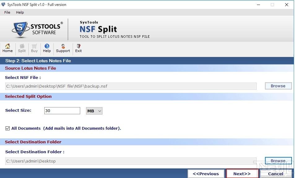 SysTools NSF Split下载,NSF文件分割软件,文件分割,文本分割